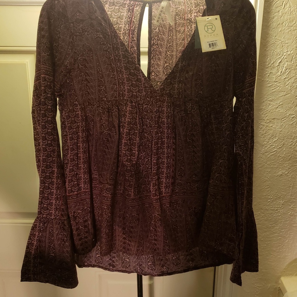 NWT Long Sleeve Roper Wear The West Blouse